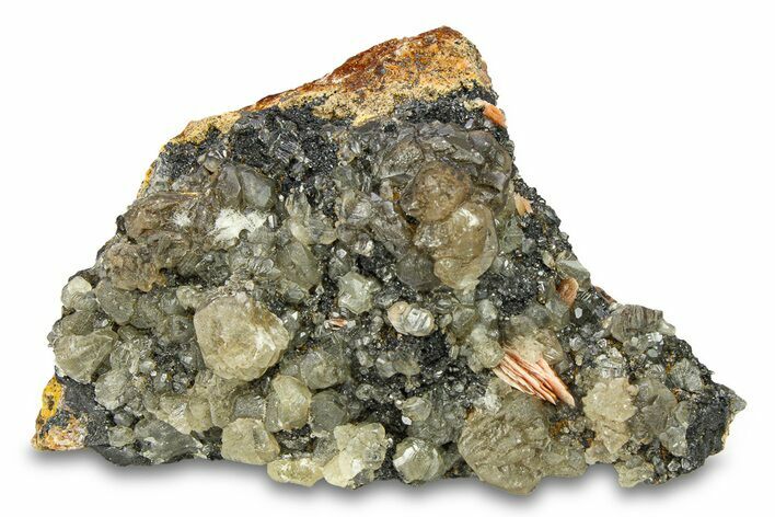 Cerussite Crystals on Bladed Barite and Galena - Morocco #291107